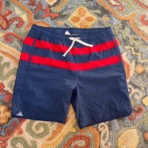 Fair Harbor Kids Swim Trunks - Navy and Red